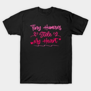 Tiny Humans Stole My Heart - Couples Matching Design Valentine's Day T-Shirt